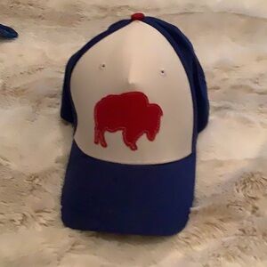 Mountain Khakis Blue and White Trucker Hat with Buffalo Logo